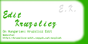 edit kruzslicz business card